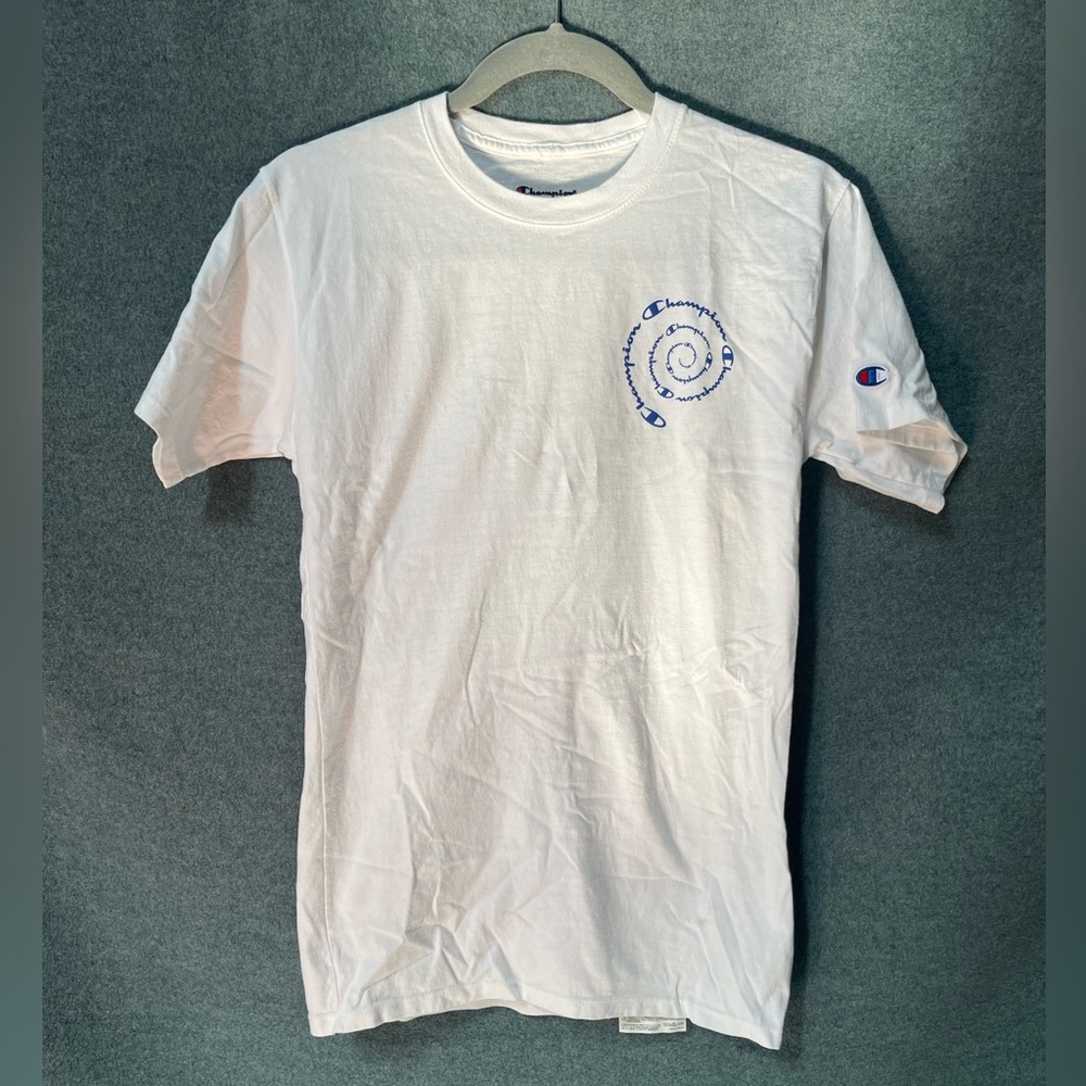 Champion Men's Small Graphic Short Sleeve Athletic T-shirt White